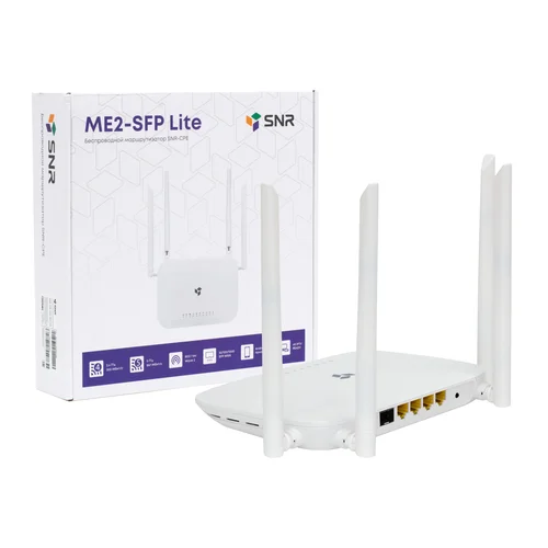 Беспроводной маршрутизатор SNR-CPE-ME2-SFP Lite, 802.11a/b/g/n, 802.11ac Wave 2, 4xGE RJ45, 1xSFP Беспроводной маршрутизатор SNR-CPE-ME2-SFP Lite, 802.11a/b/g/n, 802.11ac Wave 2, 4xGE RJ45, 1xSFP